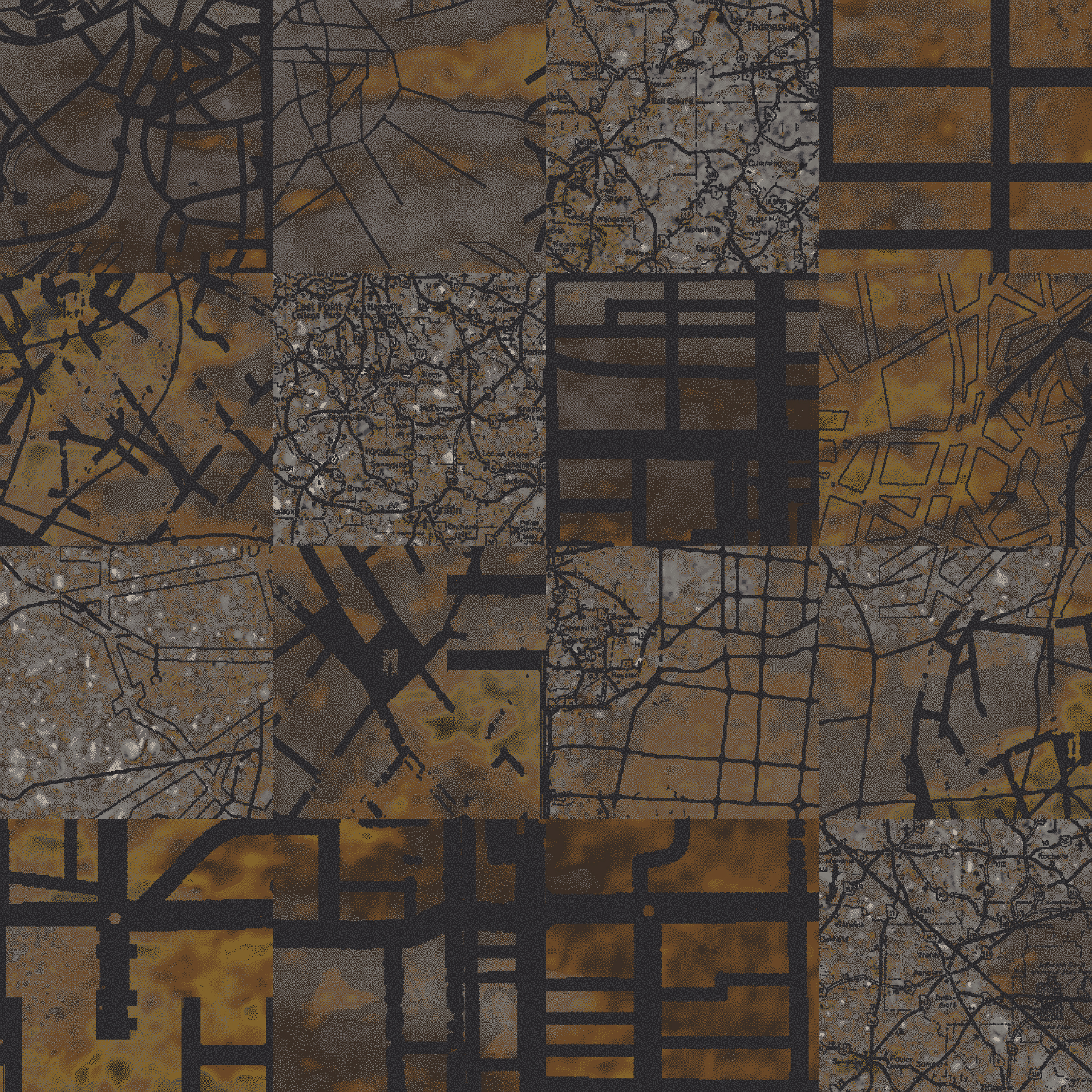 Aerial Map  brown