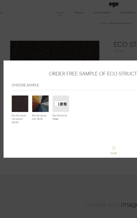 Commande des échantillons