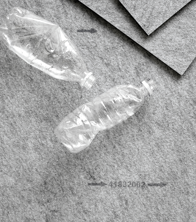 Fabriqué à partir<br> de bouteilles<br> d’eau recyclées